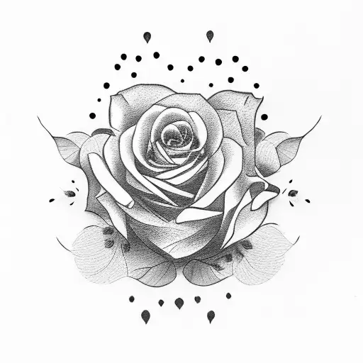 Daughter Footprint With Roses