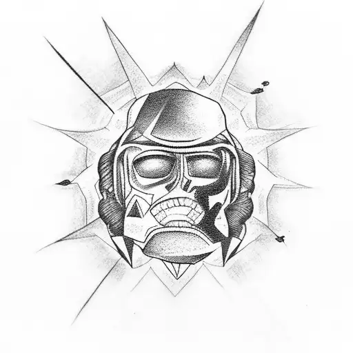 Shaka With Nighttime Sky Background