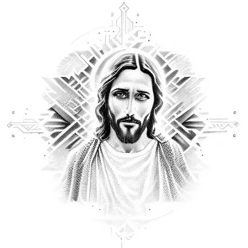 Jesus Word In A Detached Wording With Unique Font