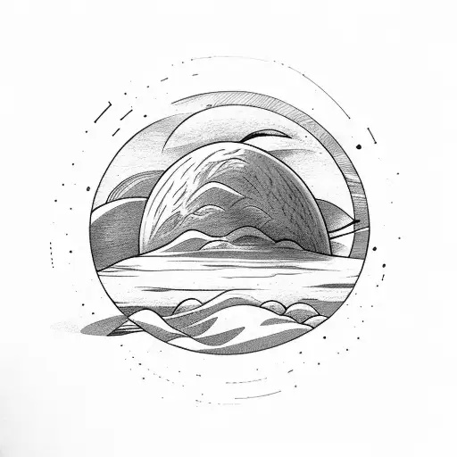 Boulder Rolling Up A Hill Below The Sun