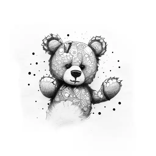 Man Holding A Broken Teddybear