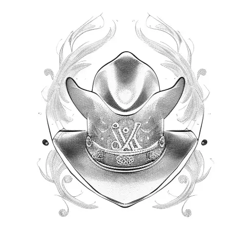 Cowboy Hat With Cowboy Boots And Spurs