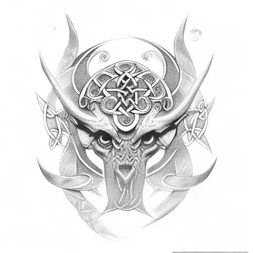 Celtic Triskellion With Lotus