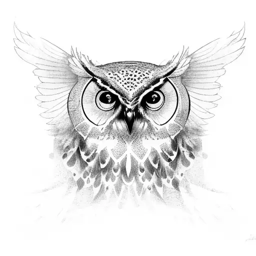 Owl Flying With Angel