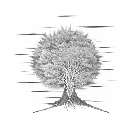 A Tree Fighting Another Tree