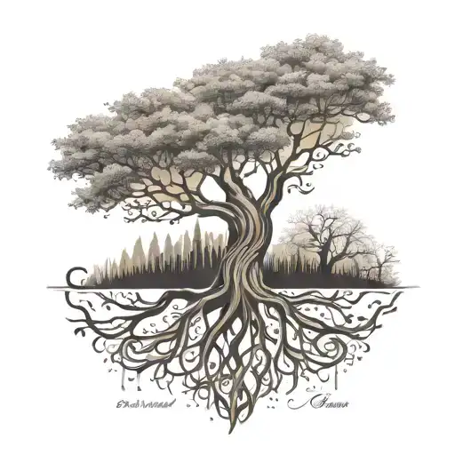 Tree Of Life With First Name Bryan In The Roots