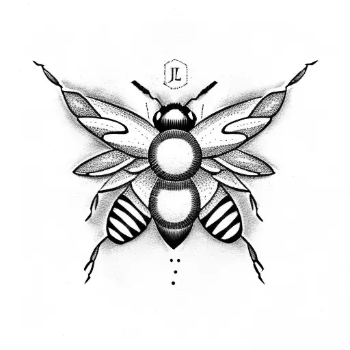 Initials J And A With A Bee