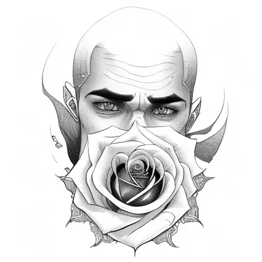 A Handsome Man With Rose