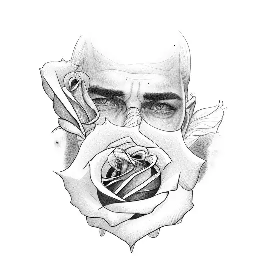 A Handsome Man With Rose