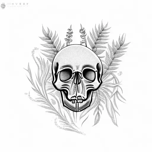 Plants Growing From A Skull