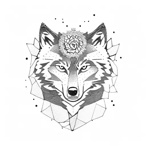 Wolf And A Bear In The Woods