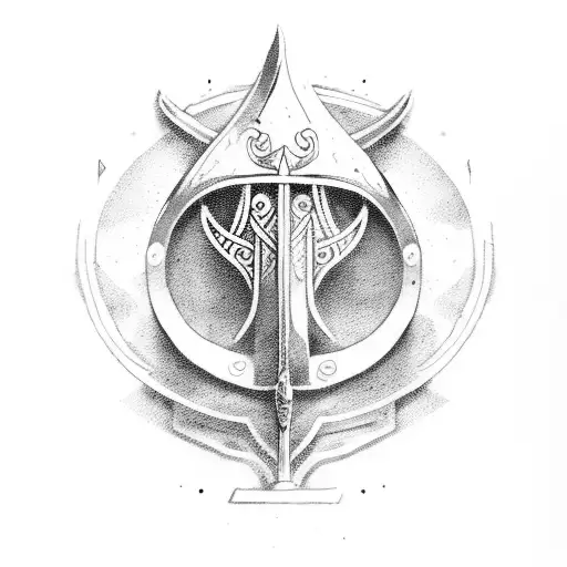 Viking Holding A Sword Bowing Down