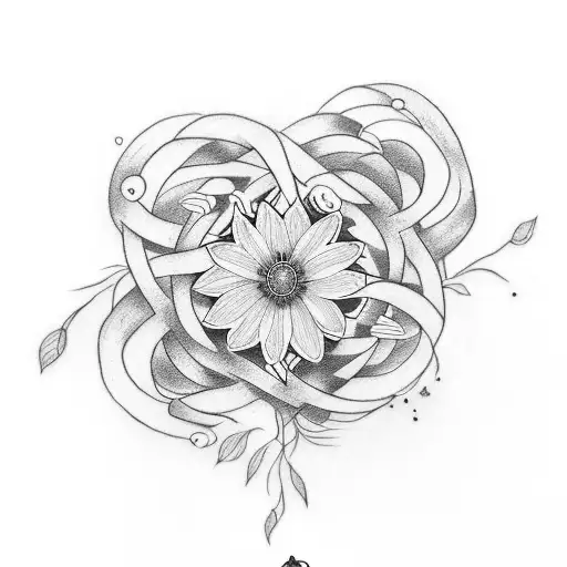 Create A Tattoo Of Your Children's Birth Flowers Intertwined With Their Initials