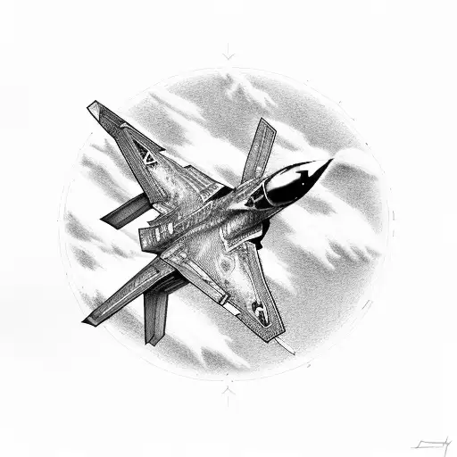 A Lockheed Martin F-22 Raptor Fighter Jet Flying Through A Vibrant Sunset Sky