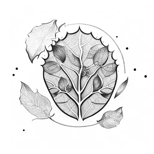 Vine Of Leaves In Circle