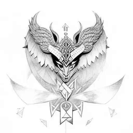 Norse Themed Sleeve With A Valkyrie As The Main Peice