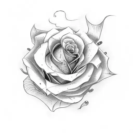 Big Rose With Dragon