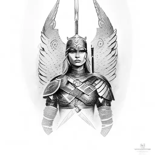 Full Body Valkyrie Detailed Face Runic Markings