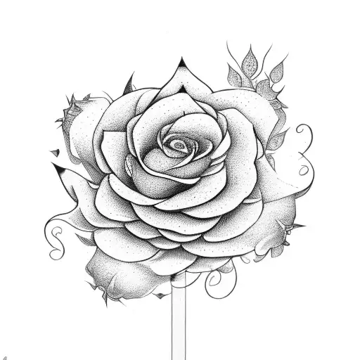 A Dagger Morphing Into A Blooming Flower