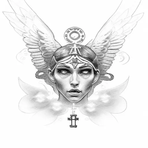 My Last Name Rivera With A Rosary And Some Angels