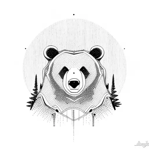 Bear Coming Out Of Trees