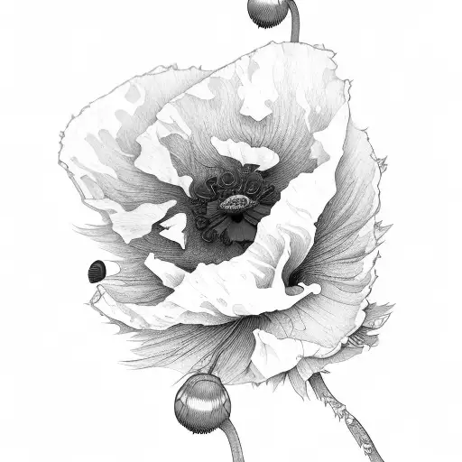 Last Ronin Behind The Misty Mountains With A Poppy Flower