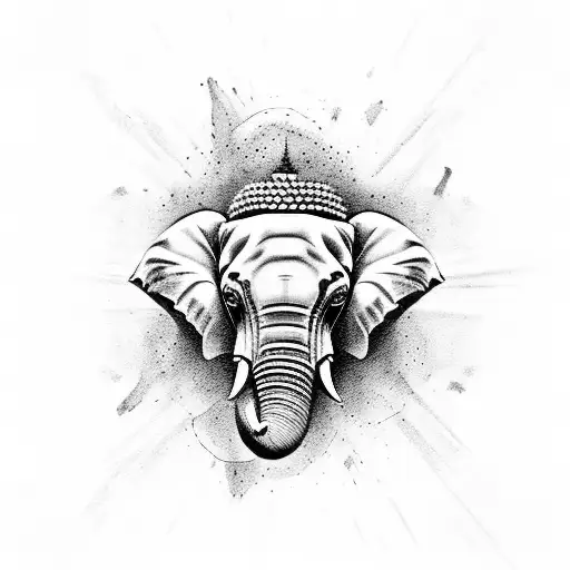 Buddha Fighting Elephant