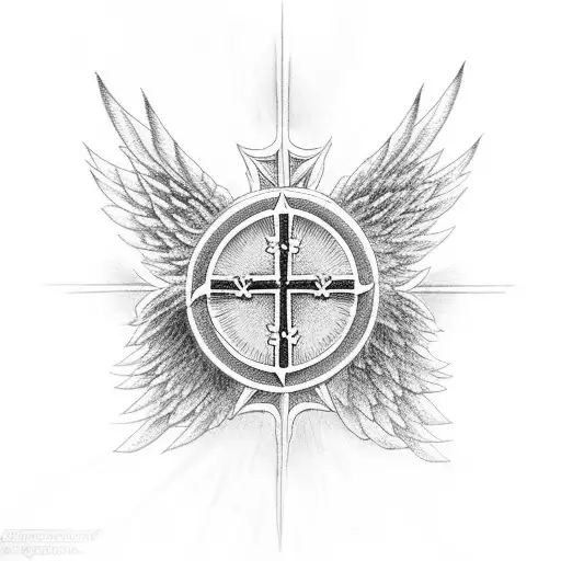 Christian Cross With Angels