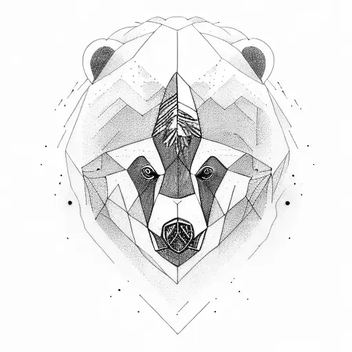 A Bear With Ravens In The Background