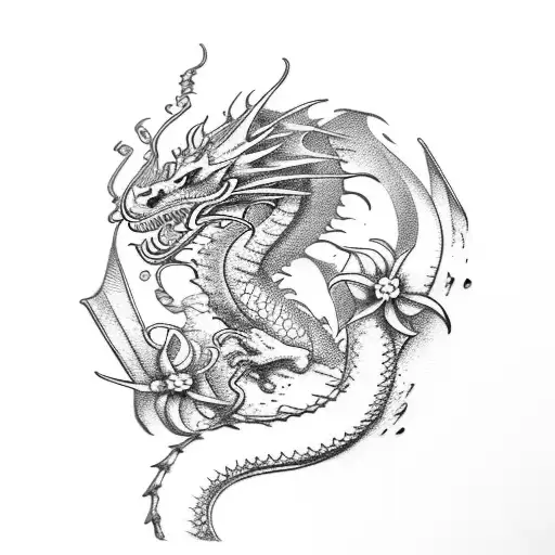 Dragon Sapphire Flowers Archery