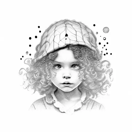 A Little Girl With Curly Hair