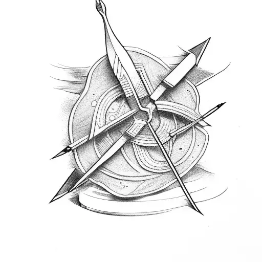 Greek Mythology Arrow Hitting A Book