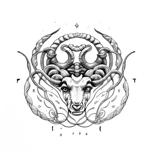 Aries And Aquarius Astrology Sign Entangled In To Each Other With Roots