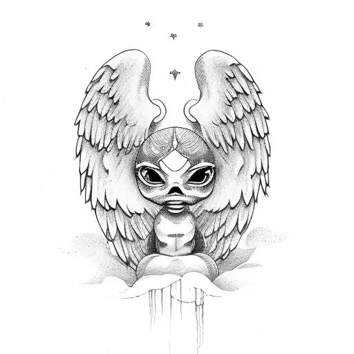 Angel Y Demonio Con Nubes