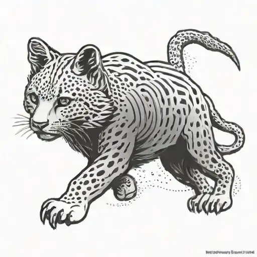 Create A Tattoo Featuring Your Favorite Animal In A Security-themed Setting