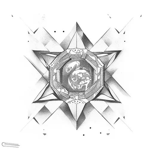 Cloewn Picture Inside Star Border