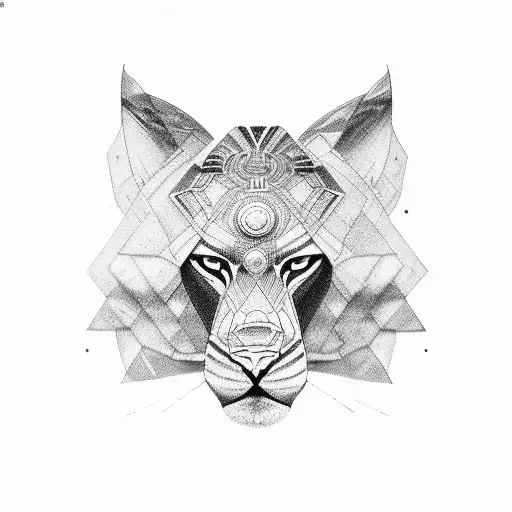 Egyptian Lioness In Profile