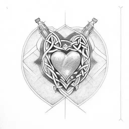 Celtic Heart Design Minimalistic
