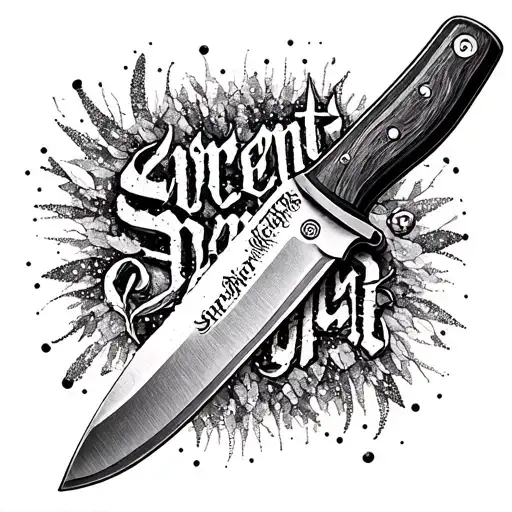Knife With Word Sergent