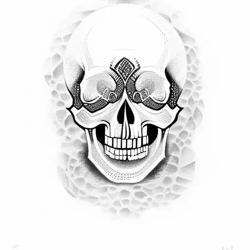 Hispanic Skull With The Name Sambrano