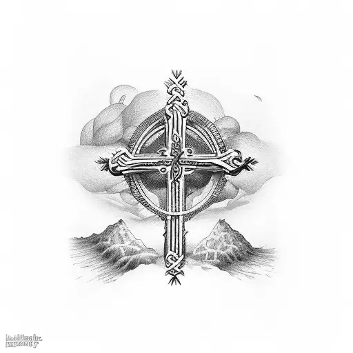 Christian Cross Breaking Chains