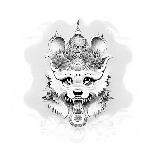 Pattaya Logo Sexy Woman Foo Dog