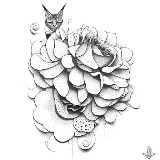 Flowers And An Animal