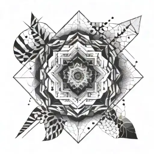 A Minimalist Geometric Design Representing Discipline And Self Control