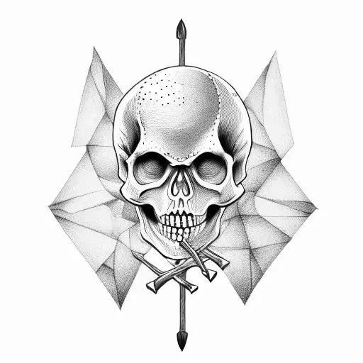 Skeleton Holding A Pitchfork