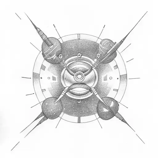 Incorporate The Infinity Symbol With A Rocket Ship Blasting Off In A Galaxy Design