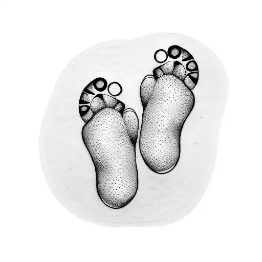 Baby Footprint With Birth Stats