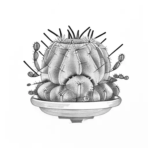 Cactus Growing Out Of Wine Glass