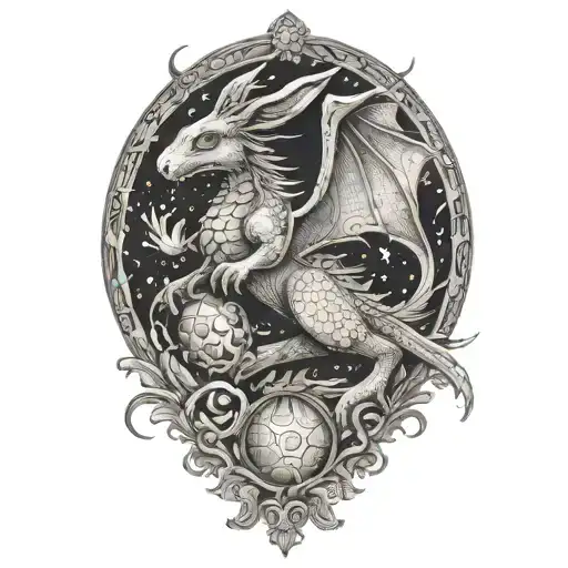 Easter Bunny Riding Dragon Flying