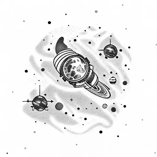 Outer Space With Stars And Sparkles